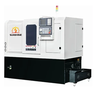 การกำจัดเศษโลหะอัตโนมัติของเครื่องกลึง CNC แบบเอียง